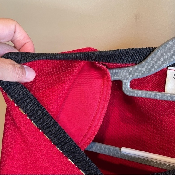 St. John by Marie Gray Vintage Red Knit Cardigan Sweater Jacket 4 - Picture 6 of 7